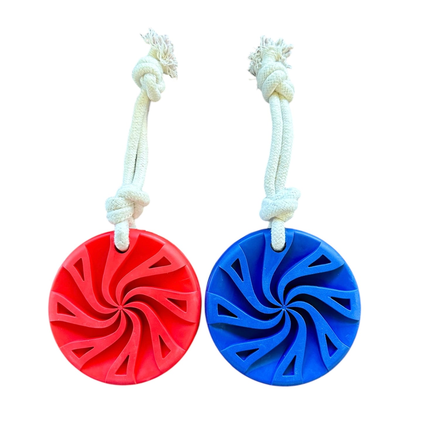 toys made from rope and natural rubber that are suitable for dogs and puppies