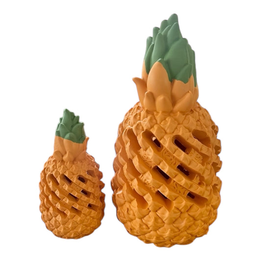 rubber pineapples made for tough dogs and puppies of all sizes