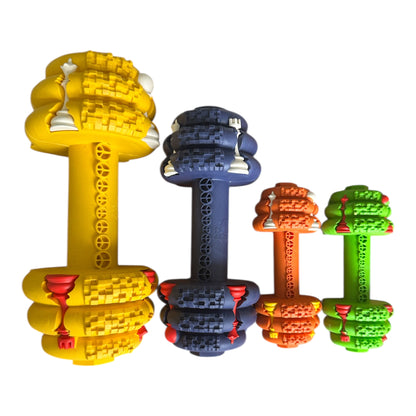 Round Dumbbell – Durable Natural Rubber Chew & Interactive Toy