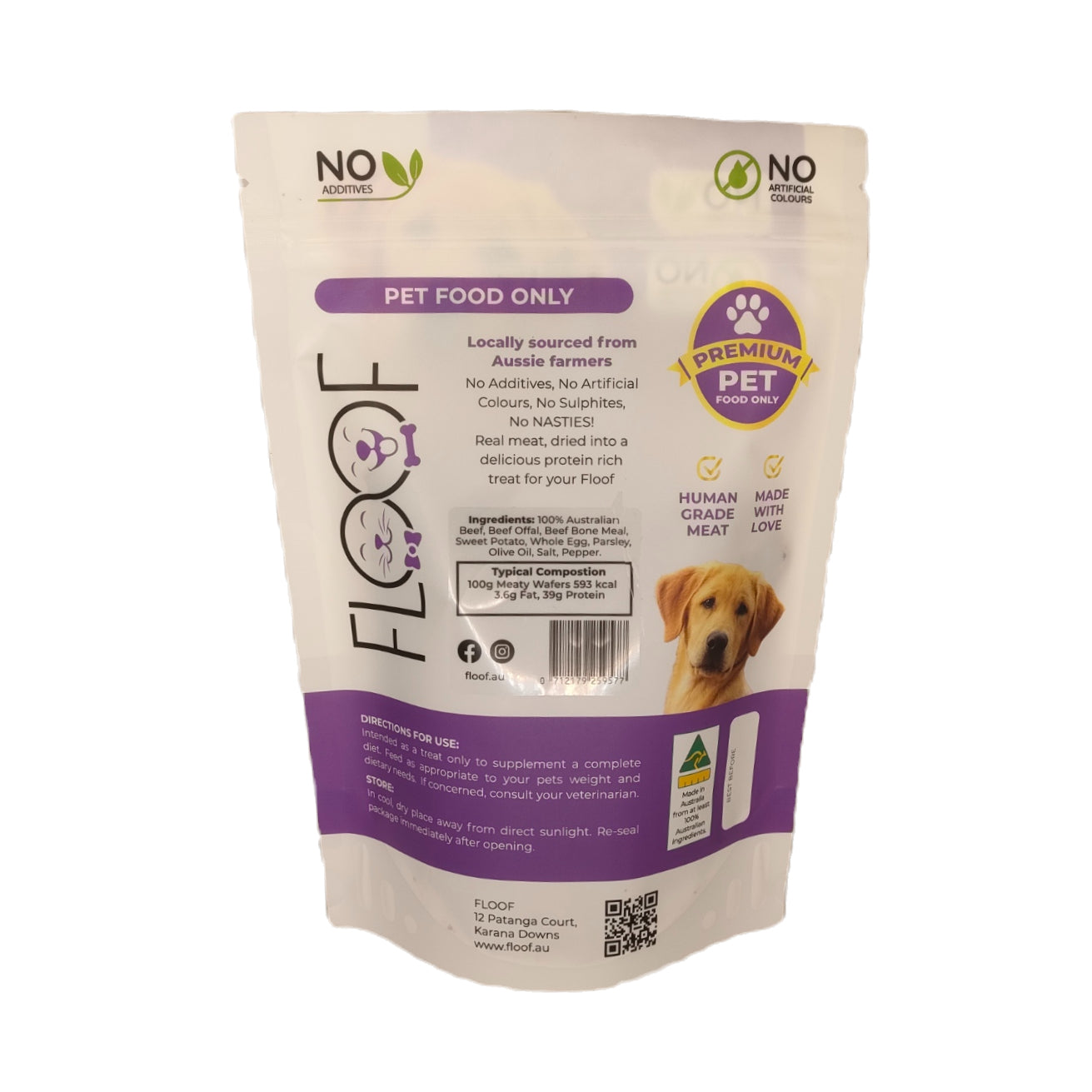 Australian-made beef treats for dogs and cats