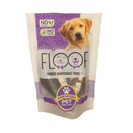 Floof Dried Sardines 100g natural fish treats for dogs and cats